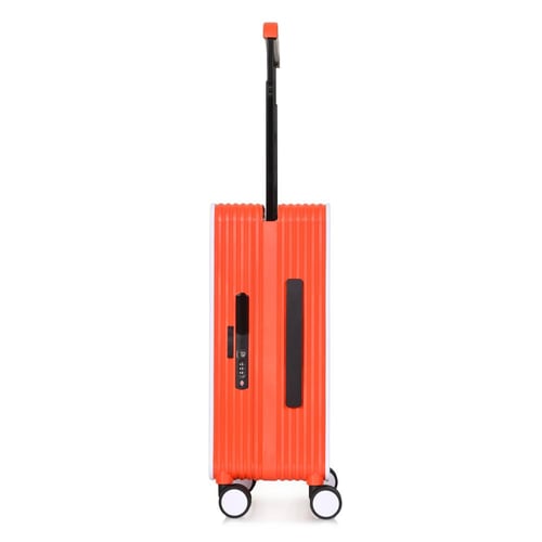 مورانو شنط سفر فايبر 20 انش بجيب أمامي أبيض و برتق...