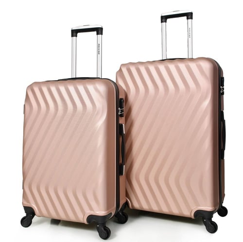 مورانو طقم شنط سفر فايبر ثلاثة قطع روز