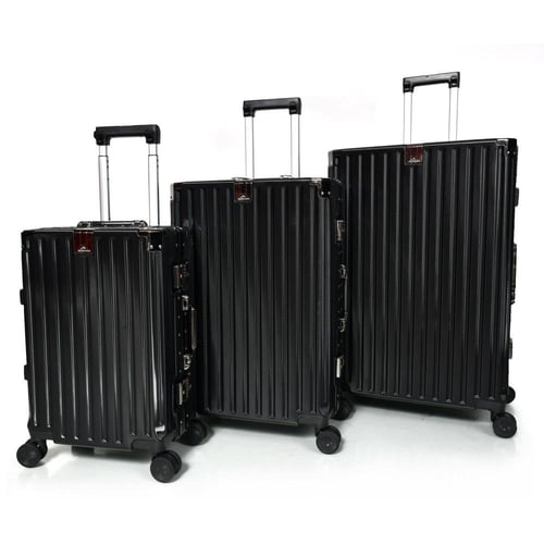 مورانو طقم شنط سفر المنيوم ثلاثة قطع تصميم أنيق وم...