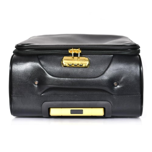 مورانو طقم شنطة سفر جلد كلاسيك سادة اربع قطع اسود