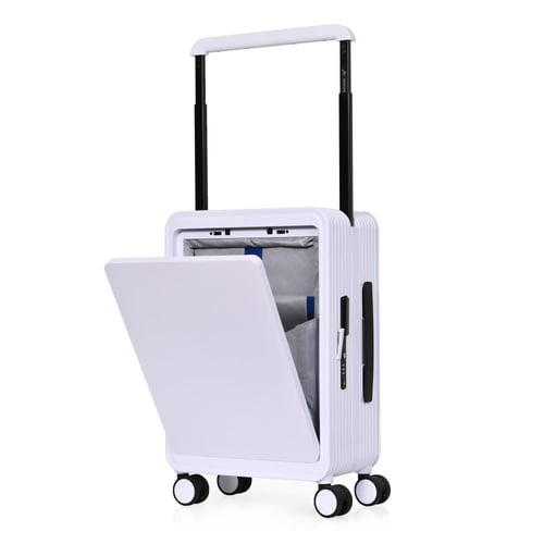 مورانو شنط سفر فايبر 20 انش بجيب أبيض