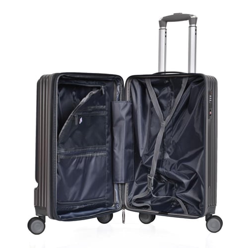 مورانو شنط سفر فايبر 20 أنش كبينة الطائرة سلفر