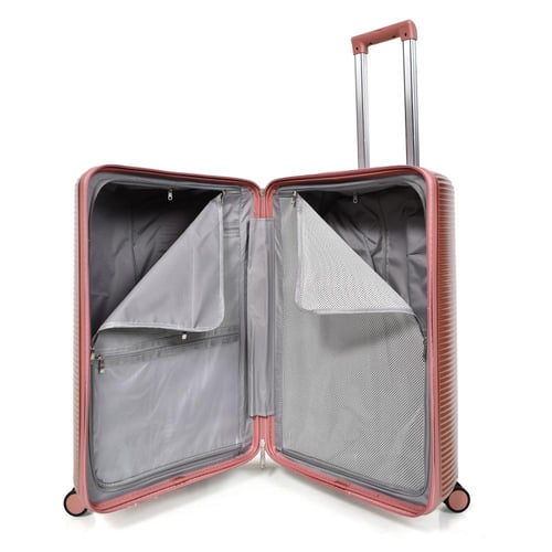 طقم شنط سفر مورانو 4 قطع بتصميم أسطواني جديد روز ق...