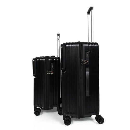 مورانو طقم شنط سفر فايبر 2 قطع أسود