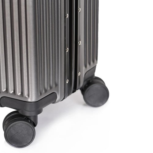 مورانو شنط سفر الومنيوم 18 أنش كبينة الطائرة رصاصي