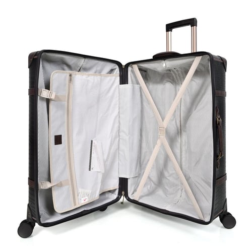 طقم شنط سفر كلاسيك جلد منقوش بلكامل مورانو اربع قط...