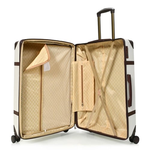 طقم شنط سفر من مورانو 4 قطع مع شنط مكياج فاخرة ابي...