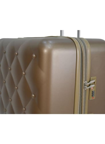 مورانو طقم شنط سفر فايبر بسحاب توسعة 6 قطع ذهبي