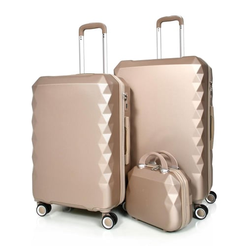 مورانو طقم شنط سفر فايبر 4 قطع ذهبي