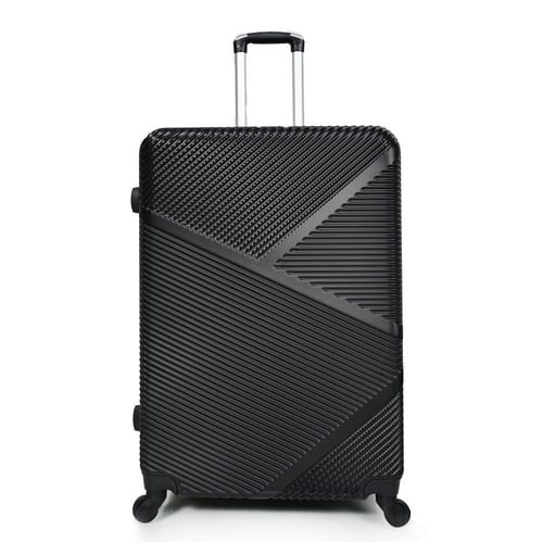 مورانو طقم شنط سفر فايبر 3 قطع مخطط اسود