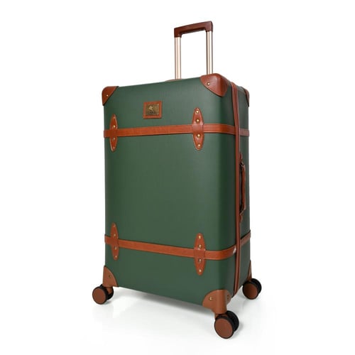 طقم شنط سفر كلاسيك جلد بلكامل مورانو اربع قطع اخضر