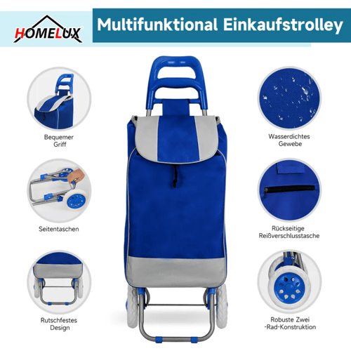 عربة تسوق ورحلات من مورانو 20 بوصة أزرق