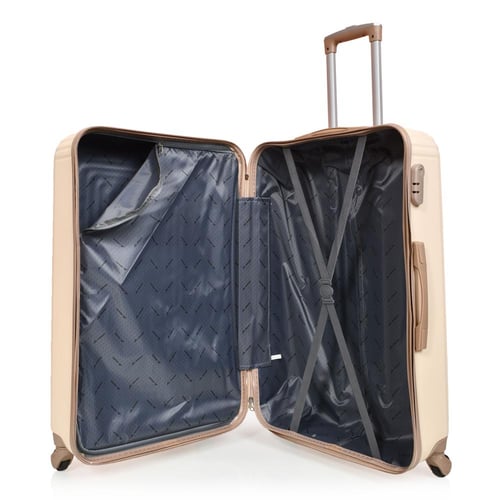 مورانو طقم شنط سفر فايبر 4 قطع بيج كاكي