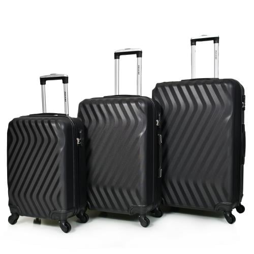 مورانو طقم شنط سفر فايبر ثلاثة قطع أسود