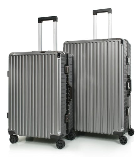 مورانو طقم شنط سفر المنيوم و فايبر ثلاثة قطع تصميم...