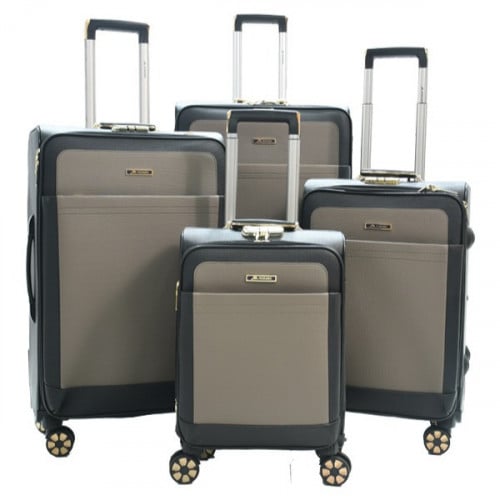 مورانو طقم شنط سفر جلد فاخر من 4 حقائب اسود