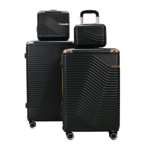 شنط سفر مورانو الفاخر اربعة قطع مع قطعتين مكياج أس...