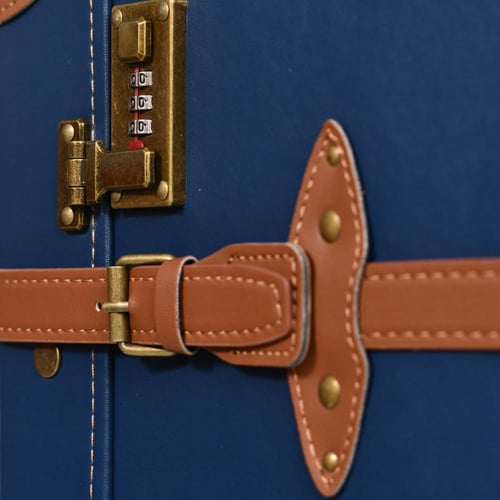 مورانو طقم شنط سفر كلاسيك جلد اربع قطع كحلي