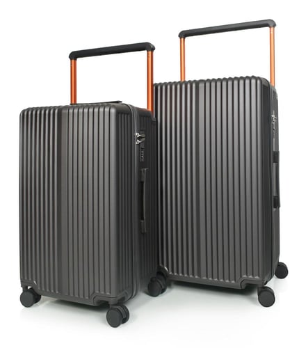 مورانو طقم شنط سفر فايب يد عريض ثلاثة قطع لون رماد...