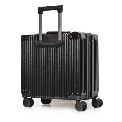 مورانو شنط سفر الومنيوم 18 أنش كبينة الطائرة أسود