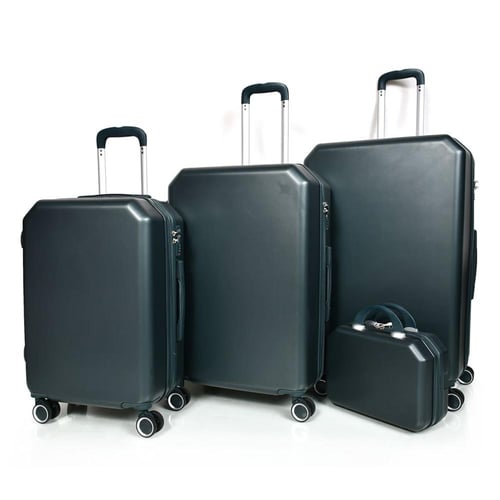 مورانو طقم شنط سفر فايبر من 5 قطع متين أخضر