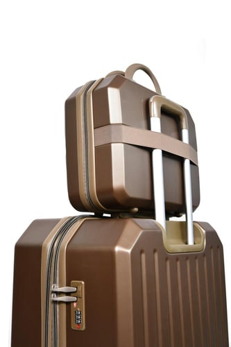 طقم شنط سفر من مورانو 4 قطع مع شنط مكياج بتصميم هن...