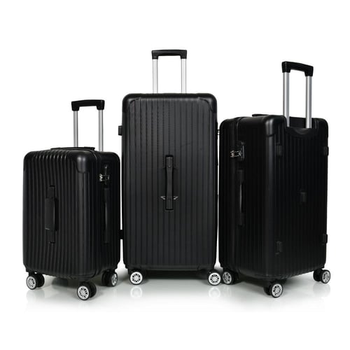 مورانو طقم شنط سفر فايبر ثلاثة قطع أسود