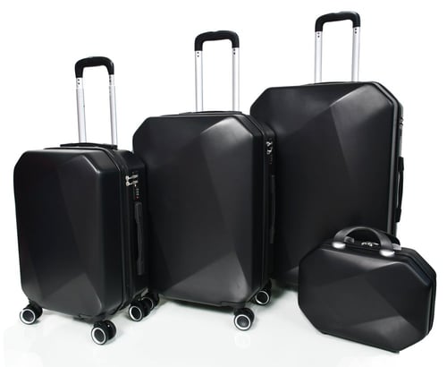 طقم شنط سفر مورانو فايبر بتصميم معين هندسي مكون من...