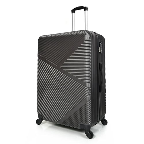 مورانو طقم شنط سفر فايبر 3 قطع مخطط رمادي