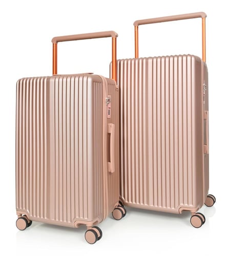 مورانو طقم شنط سفر فايبر يد عريض ثلاثة قطع لون روز...