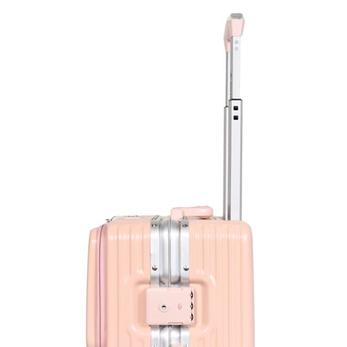 مورانو شنط سفر الومنيوم 20 أنش كبينة الطائرة وردي