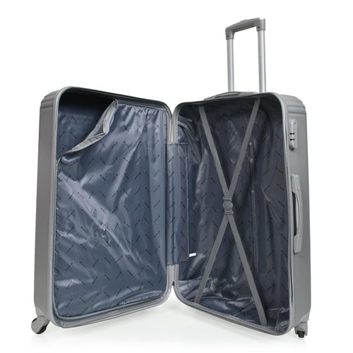 مورانو طقم شنط سفر فايبر 4 قطع سلفر