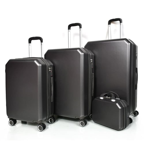 مورانو طقم شنط سفر فايبر من 5 قطع متين رمادي