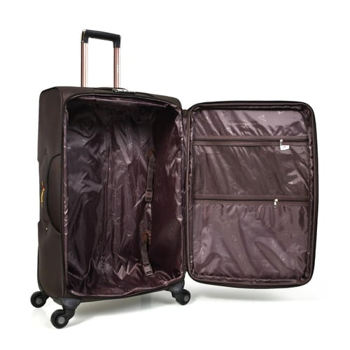 مورانو طقم شنط سفر قماش ثلاثة قطع كوفي