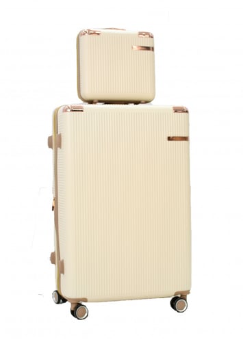 طقم شنط سفر مورانو فايبر من 5 قطع مع شنطة مكياج تص...