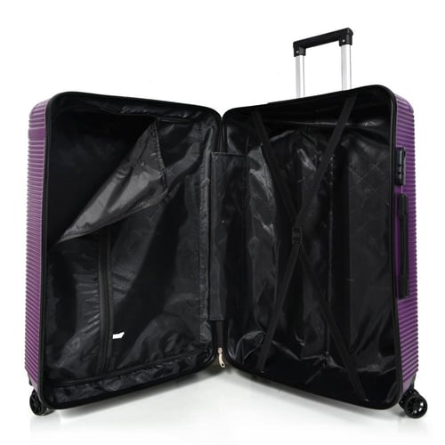 طقم شنط سفر مورانو 3 قطع فايبر بنفسجي