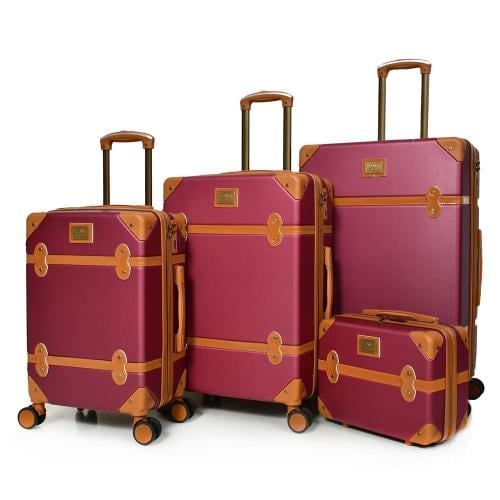 مورانو شنط سفر فايبر ثلاثة قطع مع مكياج عودي وبني...