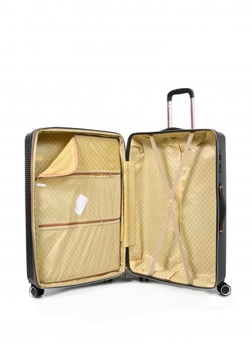 طقم شنط سفر من مورانو 4 قطع مع شنط مكياج فاخرة رصا...