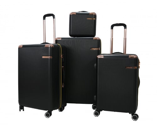 طقم شنط سفر مورانو فايبر من 4 قطع مع شنطة مكياج تص...