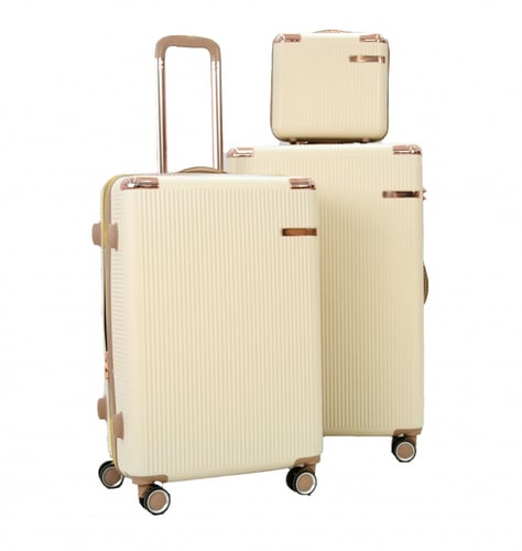 طقم شنط سفر مورانو فايبر من 5 قطع مع شنطة مكياج تص...