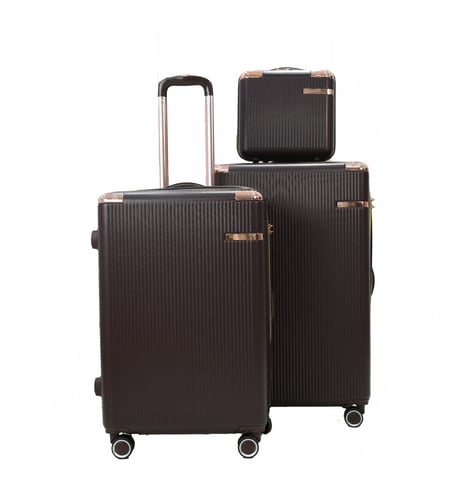 طقم شنط سفر مورانو فايبر من 5 قطع مع شنطة مكياج تص...