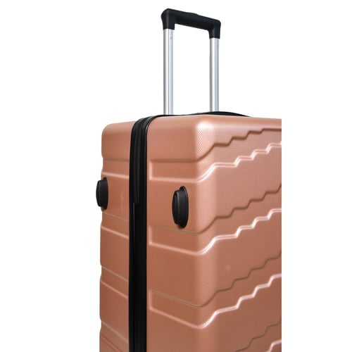 طقم شنط سفر 3 قطع من مورانو بتصميم مموج روز