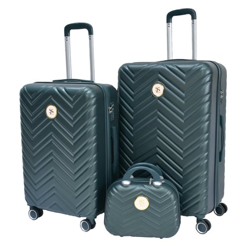 طقم شنط من 3 قطع + 1 مكياج من Star Line (أخضر)