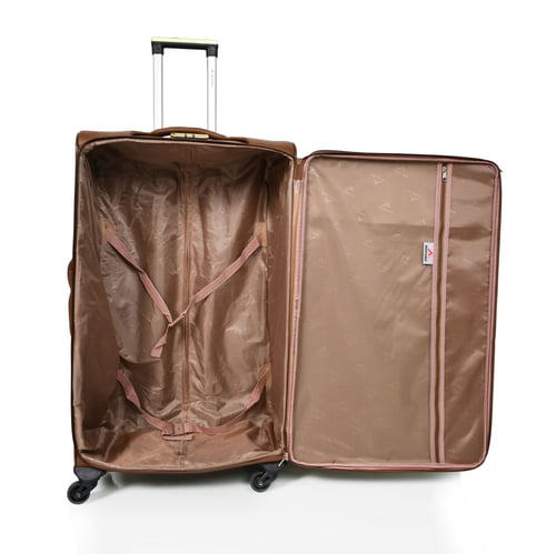 شنطة سفر جلد فاخر من مورانو مقاس 32 أنش بني محروق...