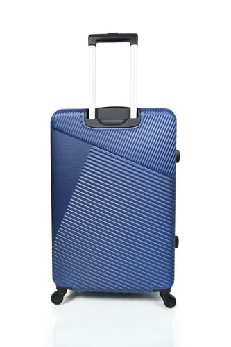 ويفز طقم شنط سفر 3 قطع فايبر فاخر مخطط عصري كحلي