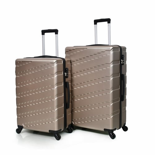 طقم شنط سفر 3 قطع من مورانو بتصميم مموج ذهبي