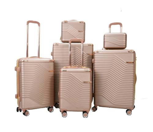 شنط سفر مورانو الفاخر اربعة قطع مع قطعتين روز جولد