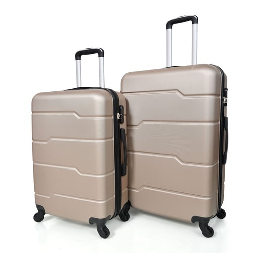 طقم شنط سفر فايبر مورانو ثلاث قطع لون ذهب