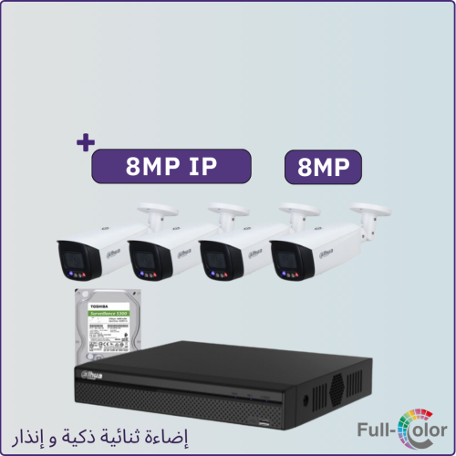 كاميرات مراقبة IP شبكية - 8 ميجابكسل 4K بلس+ TiOC...