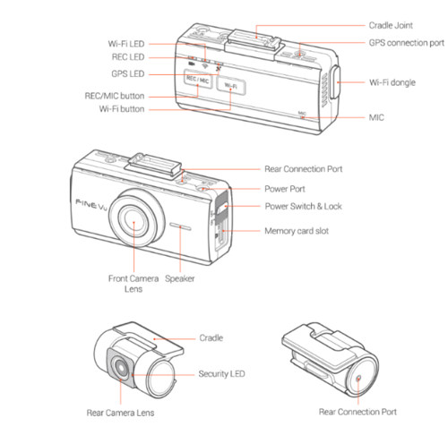 fineVu GX35 Dashcam كاميرا السيارة الذكية داش كام...